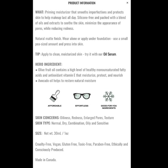 Evio Beauty | Pore-fect Primer Matte Finish Base - Picture 8 of 9
